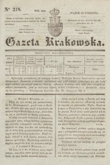 Gazeta Krakowska. 1836, nr 218