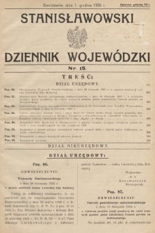 Stanisławowski Dziennik Wojewódzki. 1935, nr 15