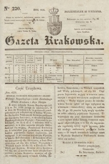 Gazeta Krakowska. 1836, nr 220