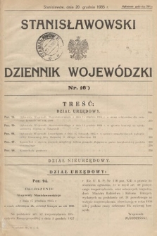 Stanisławowski Dziennik Wojewódzki. 1935, nr 16