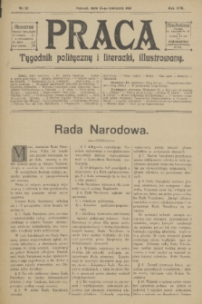 Praca: tygodnik polityczny i literacki, illustrowany. R. 17, 1913, nr 15
