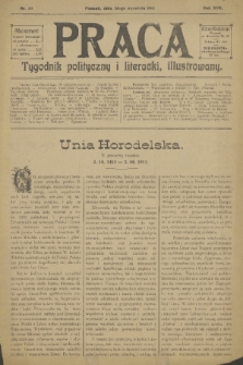 Praca: tygodnik polityczny i literacki, illustrowany. R. 17, 1913, nr 39