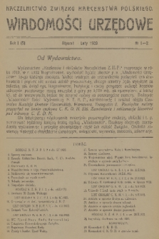 Wiadomości Urzędowe. R. 1, 1923, nr 1-2