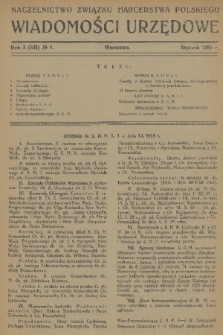 Wiadomości Urzędowe. R. 3, 1925, nr 1