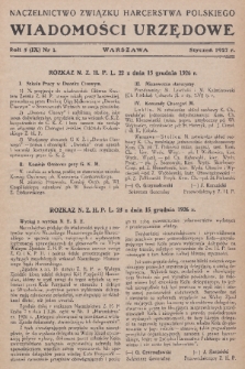 Wiadomości Urzędowe. R. 5, 1927, nr 1