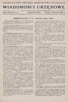 Wiadomości Urzędowe. R. 5, 1927, nr 7 i 8
