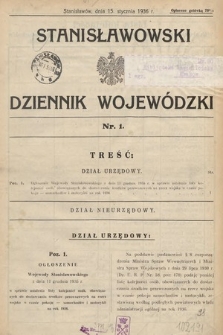 Stanisławowski Dziennik Wojewódzki. 1936, nr 1