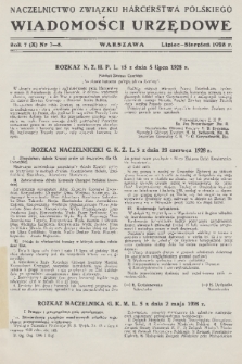 Wiadomości Urzędowe. R. 7, 1928, nr 7 i 8
