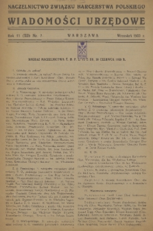 Wiadomości Urzędowe. R. 11, 1933, nr 7
