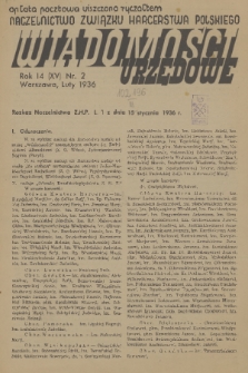 Wiadomości Urzędowe. R. 14, 1936, nr 2