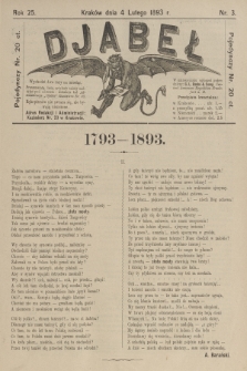 Djabeł. R.25, 1893, nr 3 + dod.