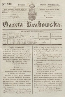 Gazeta Krakowska. 1836, nr 230