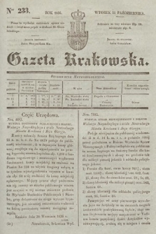 Gazeta Krakowska. 1836, nr 233