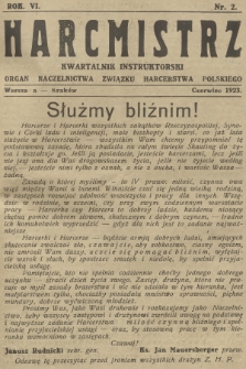 Harcmistrz : kwartalnik instruktorski : Organ Naczelnictwa Związku Harcerstwa Polskiego. R.6, 1923, nr 2