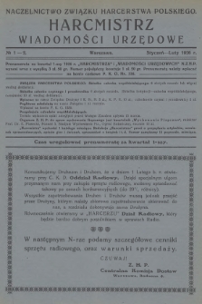 Harcmistrz : miesięcznik Starszyzny Harcerskiej : Organ Naczelnictwa Związku Harcerstwa Polskiego. R.9, 1926, № 1-2