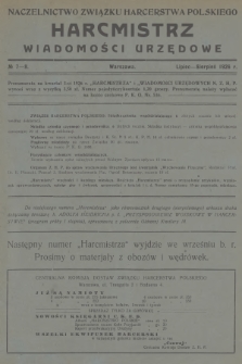 Harcmistrz : miesięcznik Starszyzny Harcerskiej : Organ Naczelnictwa Związku Harcerstwa Polskiego. R.9, 1926, № 7-8 + wkładka