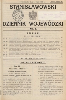 Stanisławowski Dziennik Wojewódzki. 1936, nr 8