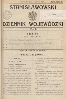 Stanisławowski Dziennik Wojewódzki. 1936, nr 9