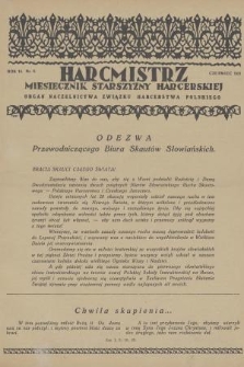 Harcmistrz : miesięcznik Starszyzny Harcerskiej : Organ Naczelnictwa Związku Harcerstwa Polskiego. R.14, 1931, № 6