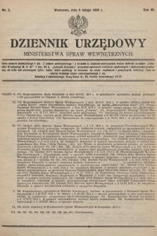 Dziennik Urzędowy Ministerstwa Spraw Wewnętrznych. 1920, nr 2