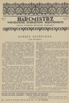 Harcmistrz : miesięcznik Starszyzny Harcerskiej : Organ Głównej Kwatery Harcerzy. R.15, 1932, nr 9