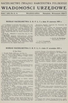 Wiadomości Urzędowe. R. 7, 1929, nr 8-9