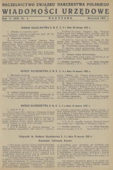 Wiadomości Urzędowe. R. 11, 1933, nr 4
