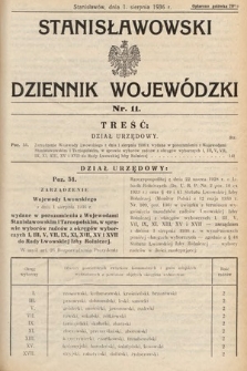 Stanisławowski Dziennik Wojewódzki. 1936, nr 11