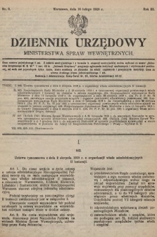 Dziennik Urzędowy Ministerstwa Spraw Wewnętrznych. 1920, nr 3