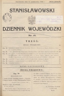 Stanisławowski Dziennik Wojewódzki. 1936, nr 16