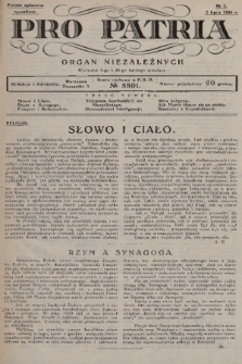 Pro Patria : organ niezależnych. R. 1, 1924, nr 2