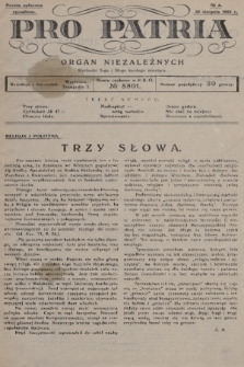 Pro Patria : organ niezależnych. R. 1, 1924, nr 5