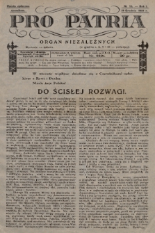 Pro Patria : organ niezależnych. R. 1, 1924, nr 15