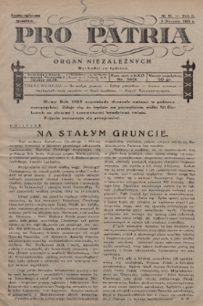 Pro Patria : organ niezależnych. R. 2, 1925, nr 16