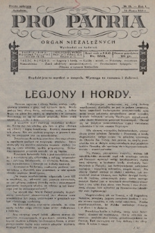 Pro Patria : organ niezależnych. R. 2, 1925, nr 25