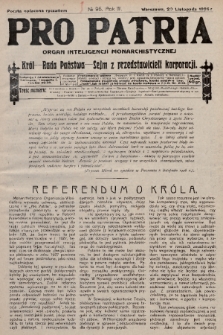 Pro Patria : organ Obozu Monarchistów Polskich. R. 3, 1926, nr 96