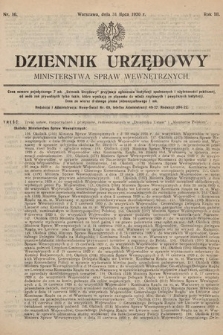 Dziennik Urzędowy Ministerstwa Spraw Wewnętrznych. 1920, nr 10