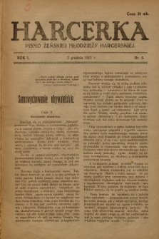 Harcerka : pismo żeńskiej młodzieży harcerskiej. R.1, 1921, nr 5