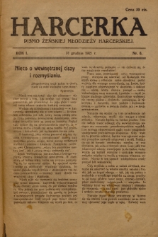 Harcerka : pismo żeńskiej młodzieży harcerskiej. R.1, 1921, nr 6