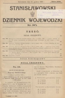 Stanisławowski Dziennik Wojewódzki. 1936, nr 20