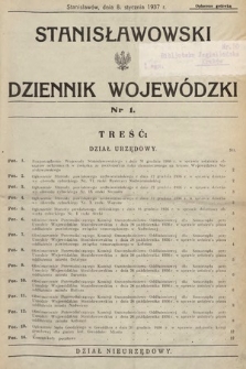 Stanisławowski Dziennik Wojewódzki. 1937, nr 1
