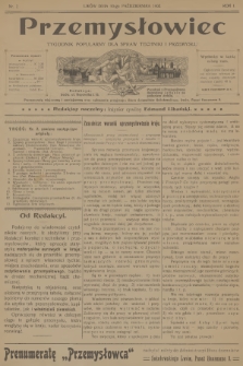 Przemysłowiec : tygodnik popularny dla spraw techniki i przemysłu. R.1, 1903, nr 2