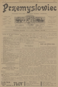 Przemysłowiec : tygodnik popularny dla spraw techniki i przemysłu. R.1, 1904, nr 26