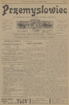 Przemysłowiec : tygodnik popularny dla spraw techniki i przemysłu. R.1, 1904, nr 39