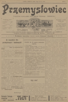 Przemysłowiec : tygodnik popularny dla spraw techniki i przemysłu. R.1, 1904, nr 43