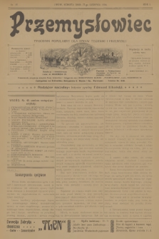 Przemysłowiec : tygodnik popularny dla spraw techniki i przemysłu. R.1, 1904, nr 48