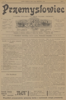 Przemysłowiec : tygodnik popularny dla spraw techniki i przemysłu. R.1, 1904, nr 52