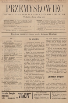 Przemysłowiec : tygodnik popularny dla spraw techniki i przemysłu. R.2, 1904, nr 2