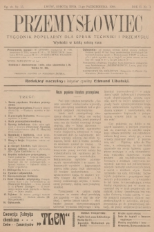 Przemysłowiec : tygodnik popularny dla spraw techniki i przemysłu. R.2, 1904, nr 3