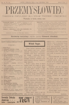Przemysłowiec : tygodnik popularny dla spraw techniki i przemysłu. R.2, 1904, nr 11